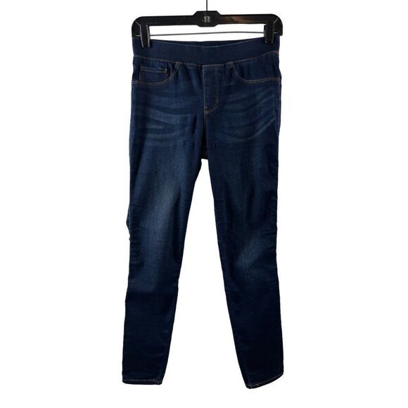 Natural Reflections Stretch Skinny Silk Denim Pull On Jeggings Size XS Dark Wash - Picture 1 of 11